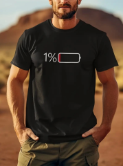 Baskılı Oversize Bisiklet Yaka T-shirt - Siyah