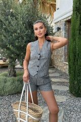 Carla Işıltılı Yelek Şort Takım 9821